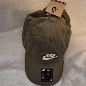 Nike Men’s Olive Hat with White Embroidered Logo